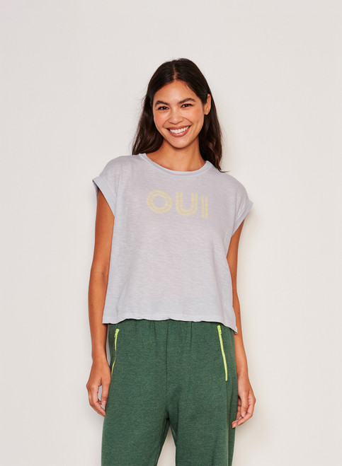 Oui Muscle Tank - Blue Linen